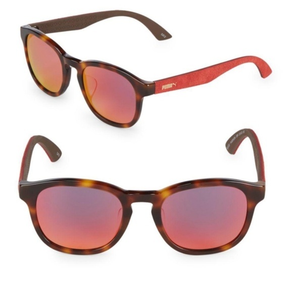 PUMA Suede Shiny Havana Sunglasses main image 8